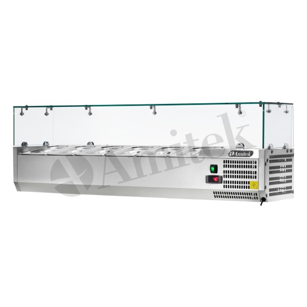 Ψυχόμενη βιτρίνα σαλατών AK14433 140Χ34Χ44