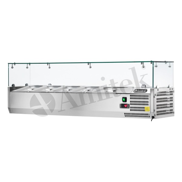 Ψυχόμενη βιτρίνα σαλατών AK14438 140Χ40Χ44