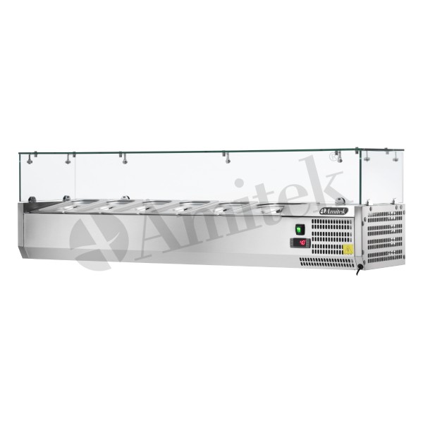 Ψυχόμενη βιτρίνα σαλατών AK15438 150Χ40Χ44