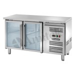 Αεριζόμενος ψυχόμενος πάγκος GN1/1 με γυάλινες πόρτες AK2104TNG 136Χ70Χ85