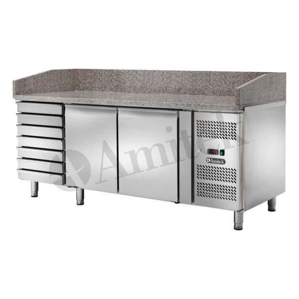 Αεριζόμενος ψυχόμενος πάγκος πίτσας AK2612TN 203Χ80Χ105