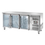 Αεριζόμενος ψυχόμενος πάγκος GN1/1 με γυάλινες πόρτες AK3104TNG 180Χ70Χ85