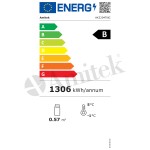 Αεριζόμενος ψυχόμενος πάγκος GN1/1 με γυάλινες πόρτες και υπερυψωμένη πλάτη AK3204TNG 180Χ70Χ95