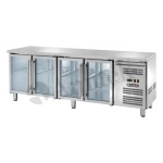 Αεριζόμενος ψυχόμενος πάγκος GN1/1 με γυάλινες πόρτες AK4104TNG 223Χ70Χ85