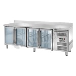 Αεριζόμενος ψυχόμενος πάγκος GN1/1 με γυάλινες πόρτες και υπερυψωμένη πλάτη AK4204TNG 223Χ70Χ95