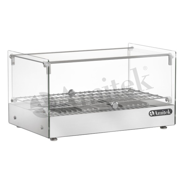 Επιτραπέζια Θερμαινόμενη Βιτρίνα με Ανοξείδωτο Ατσάλι και Κρύσταλλα AK551ECQ 54Χ36Χ31