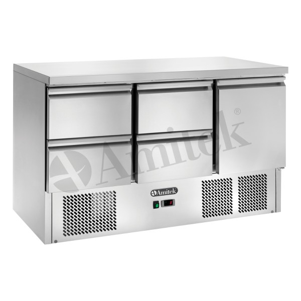 Στατικό Ψυχόμενο Ψυγείο Σαλατών με Συρτάρια AK943-4D 137Χ70Χ85