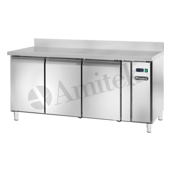 Αεριζόμενος ψυχόμενος πάγκος σνακ για απομακρυσμένη μονάδα ψύξης με ανυψωμένη πλάτη AKS3202TN SG 167Χ60Χ96