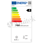 Ψυγείο-καταψύκτης με γυάλινες πόρτες AX500CFG 153Χ71Χ88