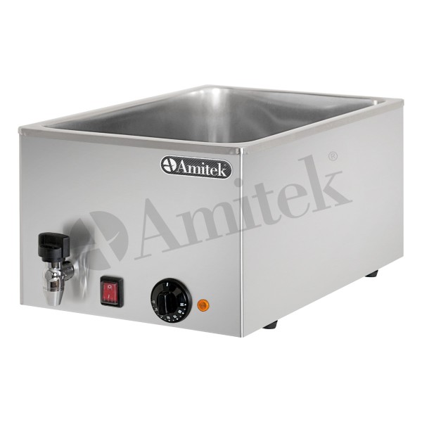 Bain Marie GN1/1 με Βρυσάκι 1000Watt BM116R italy 34Χ54Χ25