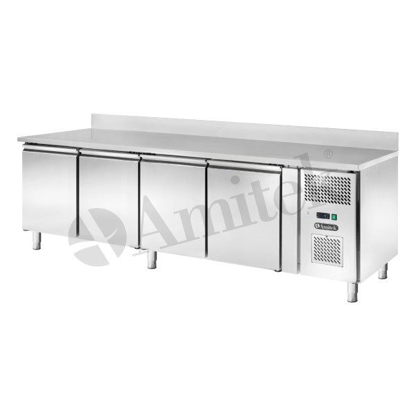 Αεριζόμενος ψυχόμενος πάγκος ζαχαροπλαστικής με υπερυψωμένη πλάτη AK4202P 25Χ80Χ95