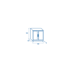 BACK BAR BBC 208H με δύο ανοιγόμενες πόρτες (ύψος 900mm)