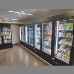 Ψυγείο θάλαμος συντήρηση Μαύρος με 3 γυάλινες πόρτες 205X72X200 εκ BM-UP205BL