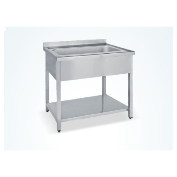 Λάντζα Σκευών ανοιχτή με 1 γούρνα 120X70X85 εκ BM-LA96120