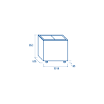 Οριζόντιος καταψύκτης CFG 308 με συρόμενα γυάλινα καπάκια 300lt ENERGY CLASS D