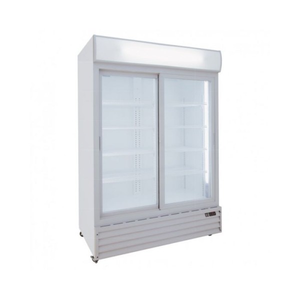 Ψυγείο αναψυκτικών με 2 συρόμενες πόρτες συντήρηση Λευκό 133x70x202,3 εκ CL1300 V2GC SL White