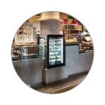 Βιτρίνα κατάψυξη-συντήρηση πανοραμική CRISTAL TOWER 75LH RV TB/TN BLACK