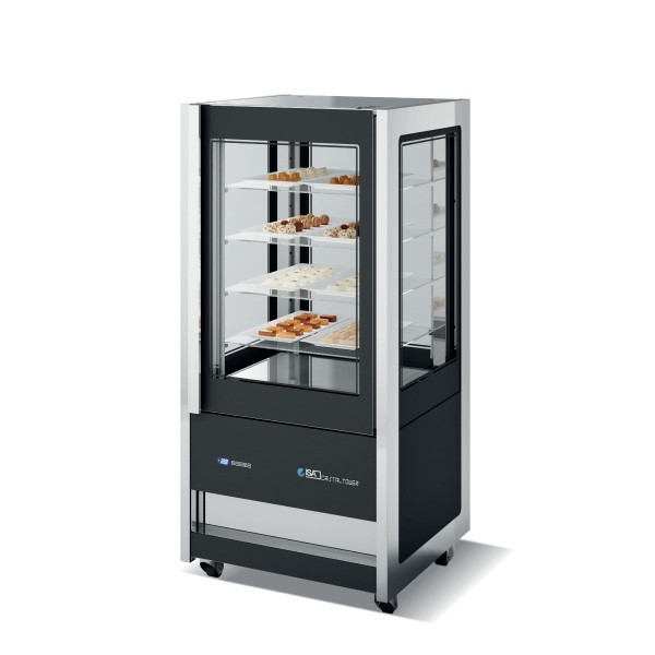 Βιτρίνα κατάψυξη-συντήρηση πανοραμική CRISTAL TOWER 75LH RV TB/TN BLACK
