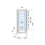  Βιτρίνα κατάψυξη πανοραμική CRISTAL TOWER 93 RS TB BLACK 