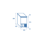 Ψυγείο σαλατών CRX 45A - GN1/1 (ΑΝΟΙΧΤΗ ΕΠΙΦΑΝΕΙΑ ΕΡΓΑΣΙΑΣ)