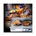 Dynamic EG-818D-2 Ηλεκτρικό πλατώ χρωμίου με μισή επιφάνεια λεία και μισή ραβδωτή ICS-300.0605