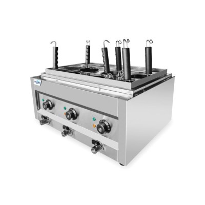 Dynamic EPC-6 βραστήρας ζυμαρικών με 3 βρυσάκια αποστράγγισης και 6 κάδους βρασμού ICS-300.0745