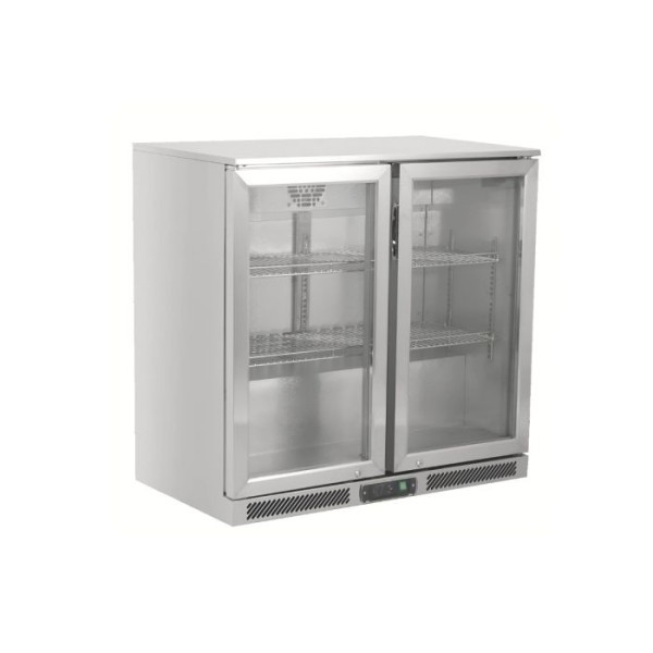 Dynamic GN-220L Ψυγείο Back Bar Cooler Inox με 2 ανοιγόμενες πόρτες 280W ICS-300.0906