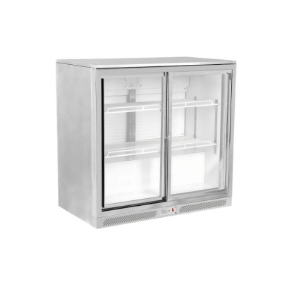 Dynamic GN-220LS Ψυγείο Back Bar Cooler Inox με 2 συρόμενες πόρτες 350W ICS-300.0907
