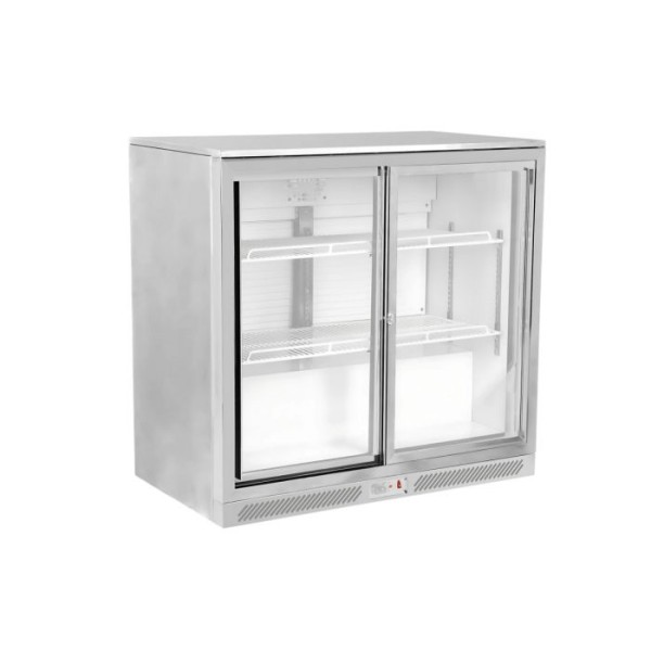 Dynamic GN-220LS Ψυγείο Back Bar Cooler Inox με 2 συρόμενες πόρτες 350W ICS-300.0907