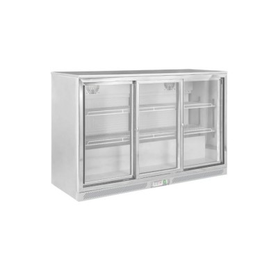Dynamic GN-320LS Ψυγείο Back Bar Cooler Inox με 3 συρόμενες πόρτες ICS-300.0909