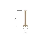 FAMA άξονας 400mm για ραβδομπλέντερ ICS-061.0022