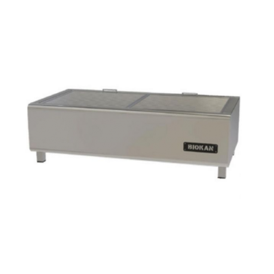 Επαγγελματική ανοξείδωτη ψησταριά επιδαπέδια μονή κάρβουνου VKN-CGS7 200X50X27 εκ