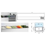 Ψυγείο σαλατών επιτραπέζιο για 8 GN 1/4 1800x335x225(435) εκ VK33-180