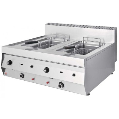 Φριτέζα Αερίου διπλή 20lt NORTH 80χ70χ30cm FL102