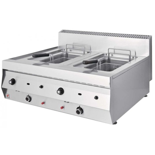 Φριτέζα Αερίου διπλή 20lt NORTH 80χ70χ30cm FL102