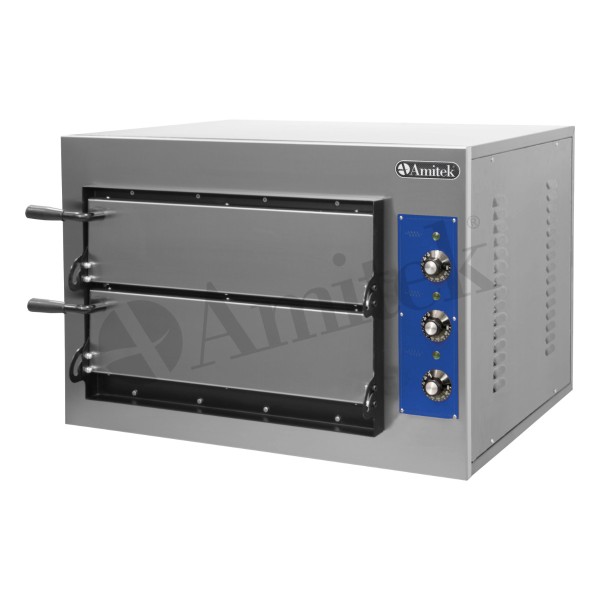 Ηλεκτρικός Φούρνος Πίτσας με Διπλό Θάλαμο Ψησίματος 6000Watt ΧΜ2 italy 78Χ60Χ53
