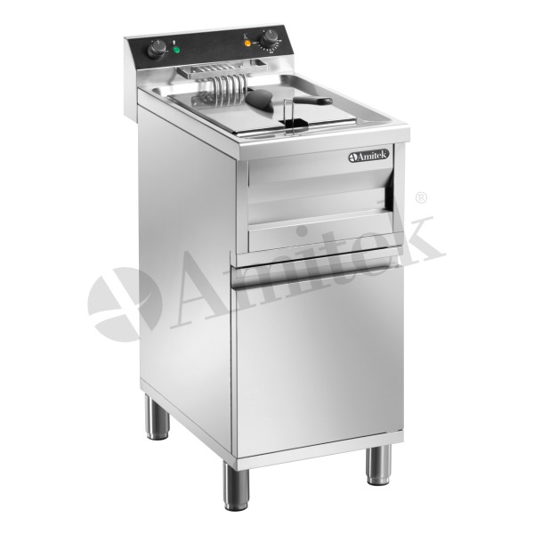 Ηλεκτρική φριτέζα με ντουλάπι, χωρητικότητα λαδιού 12 λίτρα FC12M italy 40Χ70Χ95