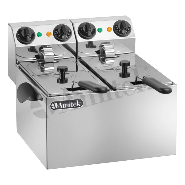 Ηλεκτρική φριτέζα, χωρητικότητα λαδιού 3+3 λίτρα FE44  italy 43Χ43Χ31