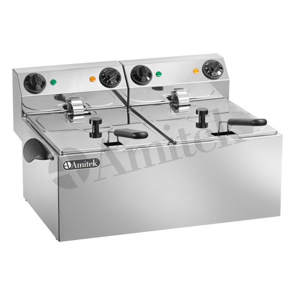 Ηλεκτρική φριτέζα, χωρητικότητα λαδιού 6+6 λίτρα FE88 italy 62Χ43Χ31