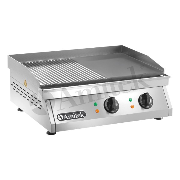 Ηλεκτρικό Πλατό, μικτή επιφάνεια Ψησίματος (λεία/αυλακωτή) FT2M italy 60Χ50Χ20