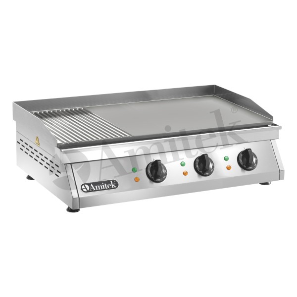 Ηλεκτρικό Grill πλατό + σχάρα  μικτή επιφάνεια  ψησίματος (λεία/αυλακωτή) FT3M  italy 84Χ50Χ20