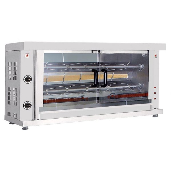 Κοτοπουλιέρα αερίου με 2 σούβλες 132X46X68 NR-GASK2