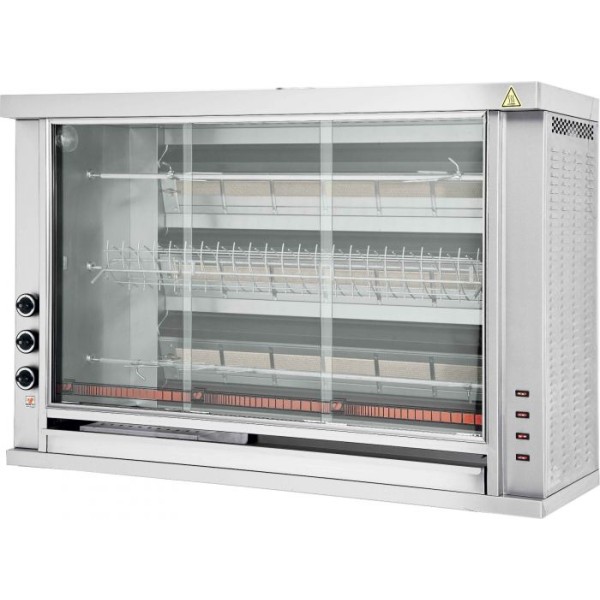 Αρνιέρα αερίου με 3 σούβλες 151X50X104.5 NR-GASK3A