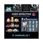 Dynamic TIGER GB-A200 Μπλέντερ σε ασημί χρώμα, με κανάτα και 3 προγράμματα ICS-300.0807