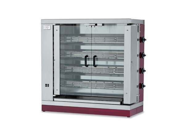 Κοτοπουλιέρα Αερίου με 4 Σούβλες GGF G 4S 110 x 48 x 110 cm