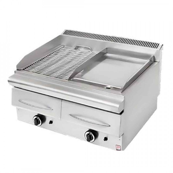 ΓΚΡΙΛΛ-ΣΧΑΡΑ 1/2 -ΠΛΑΤΩ 1/2 ΑΕΡΙΟΥ ΔΙΠΛΗ ΕΠΙΤΡΑΠΕΖΙΑ ΣΕΙΡΑ 60 77Χ63Χ34 ΕΚ PN-GPS 2 2000