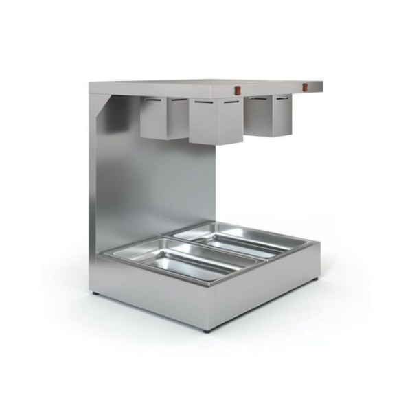 Επαγγελματικό Θερμαντικό Τροφίμων διπλό Inox HOTCON TZ- H70 για 2 GN 1/1 70X60X80 εκ