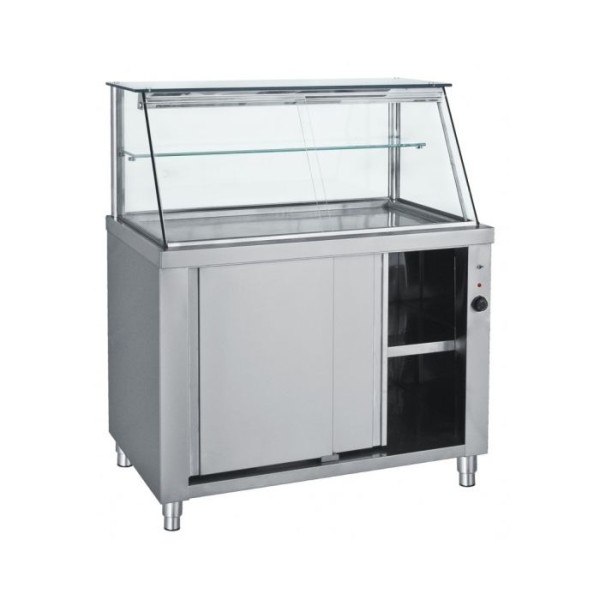 Βιτρίνα θερμαινόμενη επιδαπέδια με αντίσταση 110x70x130 εκ BM-HD110