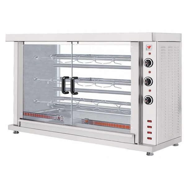 Κοτοπουλιέρα Ηλεκτρική με 3 σούβλες 132X46X89 NR-HK3