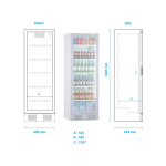 Ψυγείο αναψυκτικών συντήρηση 60x62.4x180.3 εκ iCOLD 40
